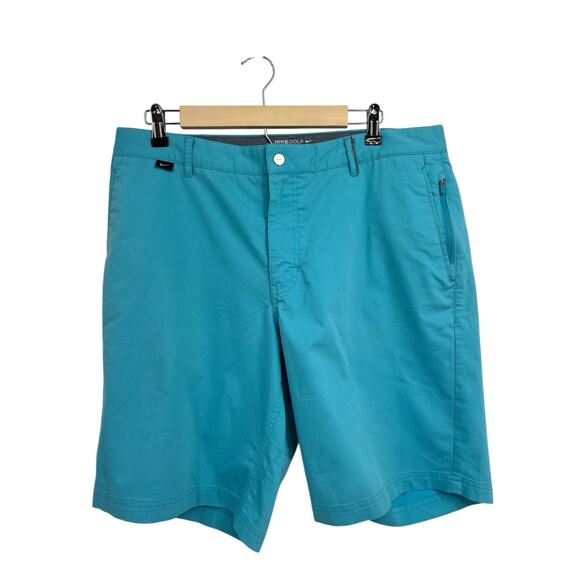Nike Golf Modern Fit Flat Front Blue Golf Shorts Size 36 - Picture 1 of 5